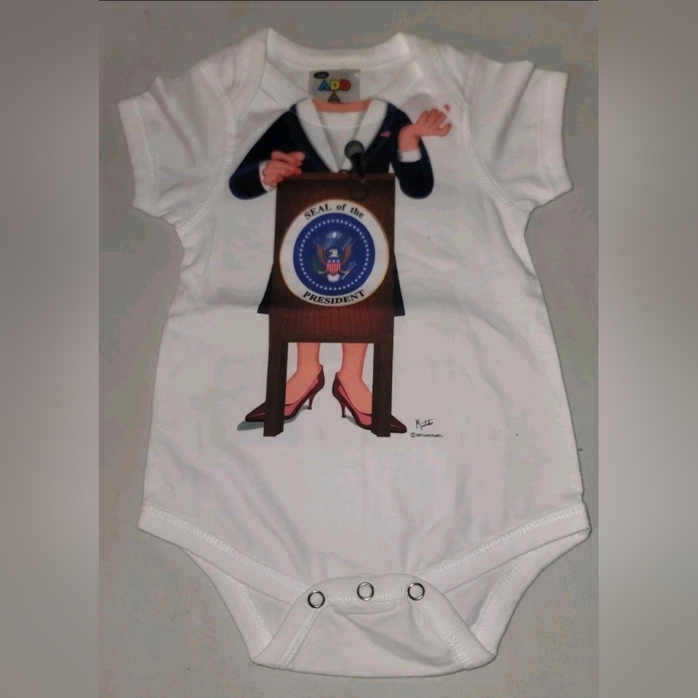 Madam President Just Add-A-Kid FUTMO Washington DC TShirt 6 Mo Politcal Humor